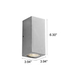 Industrial Cement Square Outdoor 1-Light Waterproof Wall Sconce Lamp Lumendat