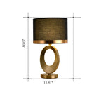 Modern Luxury Fabric Ring Base 1-Light Table Lamp Lumendat