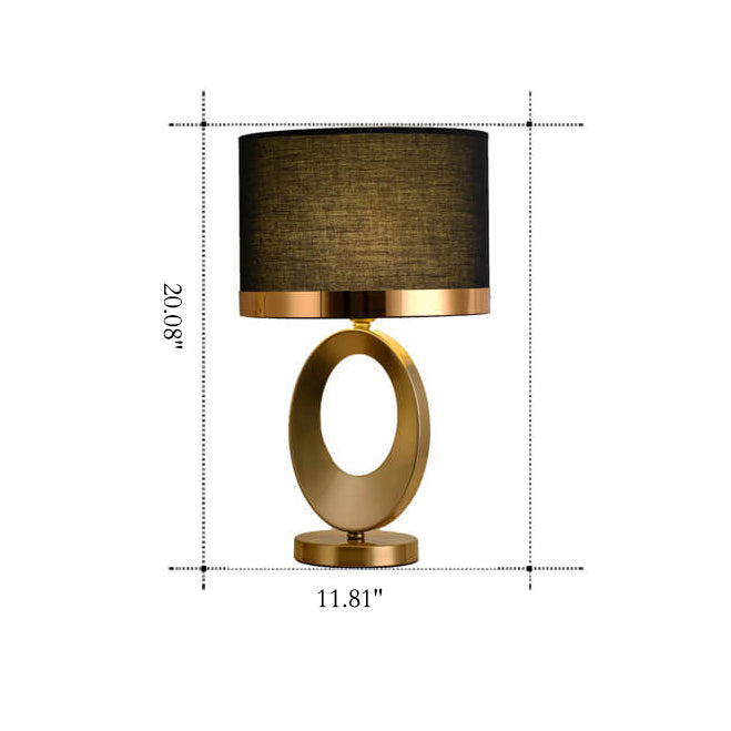 Modern Luxury Fabric Ring Base 1-Light Table Lamp Lumendat