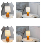 Nordic Vintage Pleated Shade Glass Base 1-Light Table Lamp Lumendat