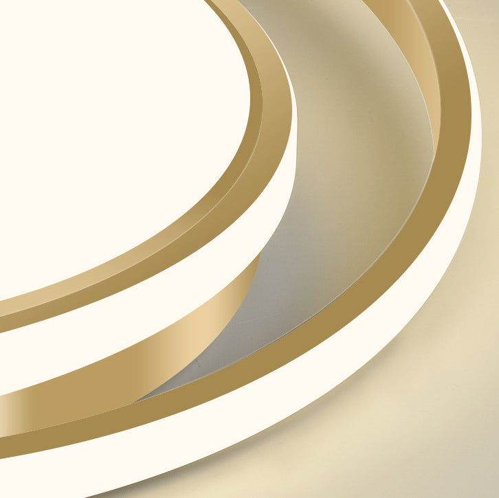 Modern Light Luxury Golden Circle LED Flush Mount Ceiling Light Lumendat