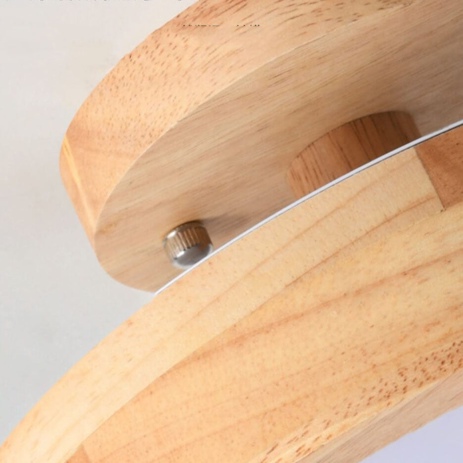 Nordic Log Round LED Semi-flush Mount Ceiling Light