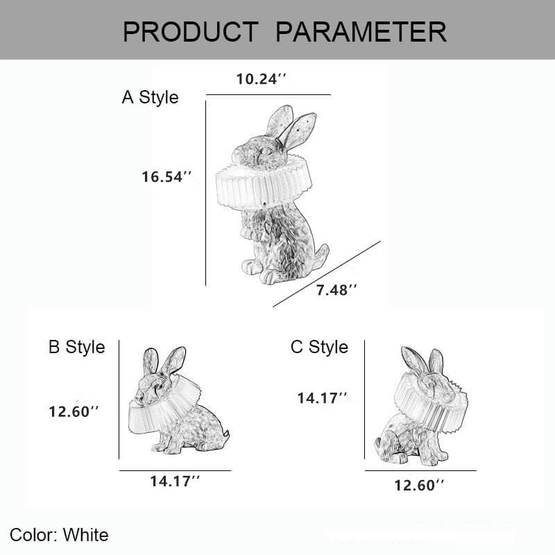 Modern Creative Resin Rabbit LED 1-Light Table Lamp Lumendat