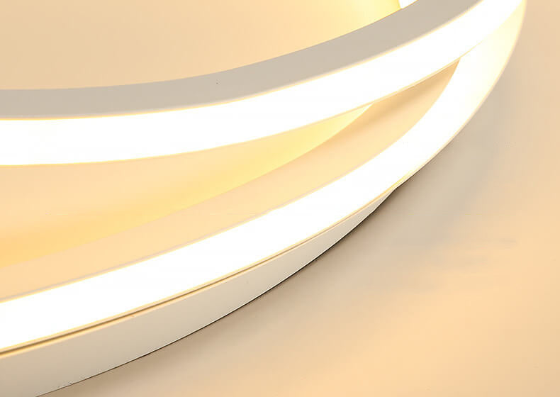 Nordic Minimalist Double Circle LED Flush Mount Ceiling Light Lumendat