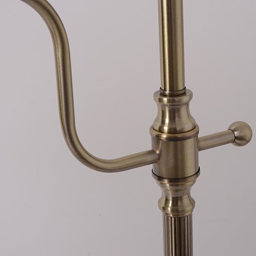Industrial Retro Gold Iron Long Arm 1-Light LED Table Lamp Lumendat