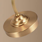 Traditional Vintage Round Copper Glass Petal Shade 1-Light Table Lamp For Bedroom Lumendat
