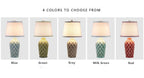 Modern Simple Fabric Ice Cracked Ceramics 1-Light Table Lamp Lumendat