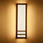 Modern Minimalist Solid Wood Acrylic Rectangular LED  Wall Sconce Lamp for Living Room