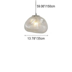 Modern Shaped Glass 1-light Cloud Suspension Pendant Light Lumendat