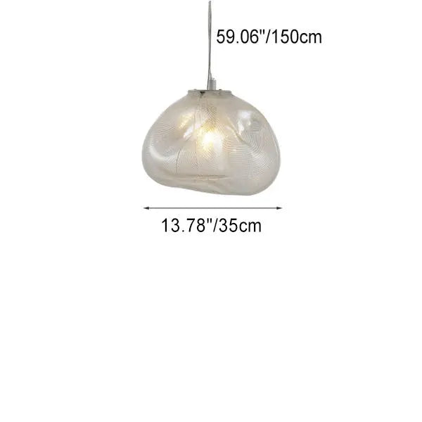 Modern Shaped Glass 1-light Cloud Suspension Pendant Light Lumendat