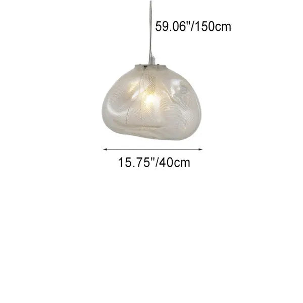 Modern Shaped Glass 1-light Cloud Suspension Pendant Light Lumendat