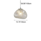 Modern Shaped Glass 1-light Cloud Suspension Pendant Light Lumendat