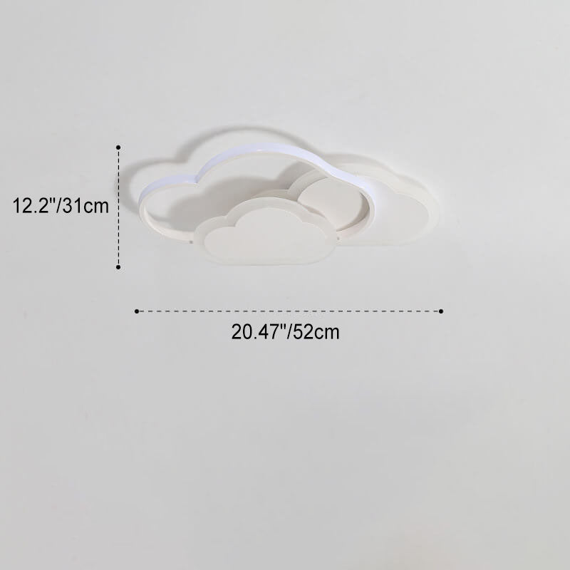 Lumendat Creative Cartoon Acrylic Cloud Design LED Flush Mount Ceiling Light Lumendat