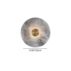 Modern Minimalist Round Iron Marble LED Wall Sconce Lamp For Bedroom