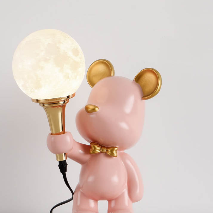 Lumendat Creative Cartoon Bear Resin 1-Light Night Light Table Lamp Lumendat