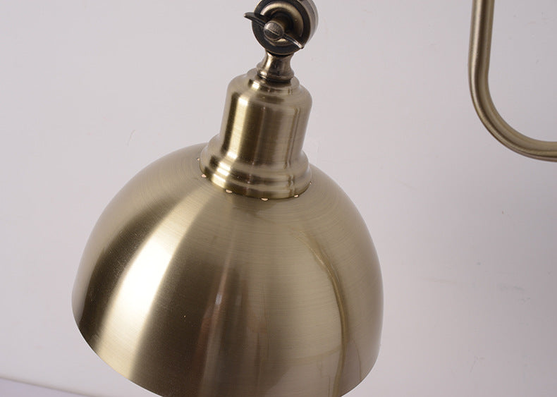 Industrial Retro Gold Iron Long Arm 1-Light LED Table Lamp Lumendat
