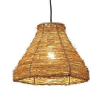 Retro Rattan Weaving Dome 1-light Pendant Light Lumendat