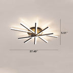 Nordic Creative Line 1-light LED Semi-flush Mount Ceiling Light