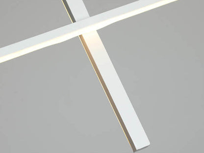 Modern Minimalist LED Linear Chandelier – Black & White, Adjustable Length
