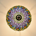 Vintage Tiffany Dragonfly Stained Glass 3-light Chandelier BulbSquare