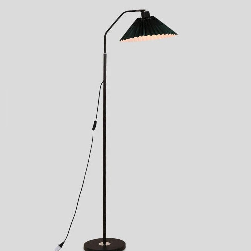 Minimalist Fabric Pleated Shade 1-Light Standing Floor Lamp Lumendat