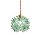 French Luxury Glass Gardenia Petal Ball 1-light Pendant Light BulbSquare