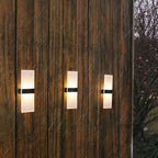 Courtyard Waterproof Acrylic LED Solar Wall Sconce Lamp Outdoor Light Lumendat