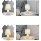 Nordic Vintage Pleated Shade Glass Base 1-Light Table Lamp Lumendat