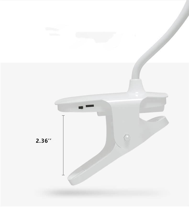 Simple LED Clip Desk Lamp Rechargeable Eye Protection Night Light Lumendat
