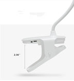 Simple LED Clip Desk Lamp Rechargeable Eye Protection Night Light Lumendat