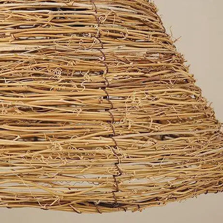 Retro Rattan Weaving Dome 1-light Pendant Light Lumendat