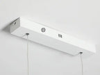 Modern Minimalist LED Linear Chandelier – Black & White, Adjustable Length Lumendat