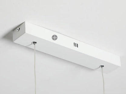 Modern Minimalist LED Linear Chandelier – Black & White, Adjustable Length