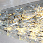 Modern Luxury Crystal Square LED Flush Mount Ceiling Light