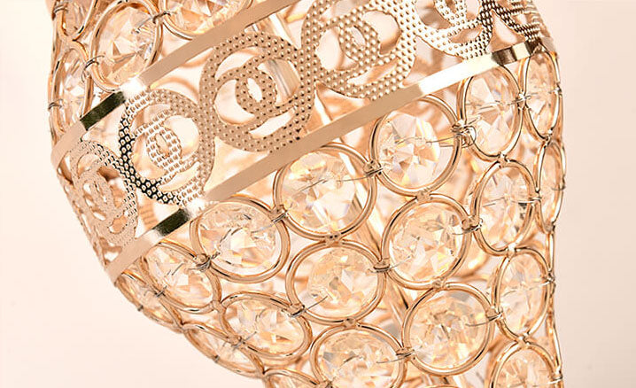 Modern Luxury Crystal Dome Shade 1-Light Table Lamp Lumendat