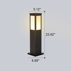 Modern Solar Lawn Square Column Outdoor Waterproof Path Lamp Lumendat