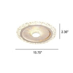 Modern Light Luxury Round Acrylic Iron Aluminum LED Flush Mount Lighting