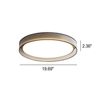 Nordic Luxury Round Fabric Brass Acrylic LED Flush Mount Ceiling Light BulbSquare