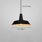 Contemporary Industrial Round Iron 1-light Pendant Light for Living Room Lumendat