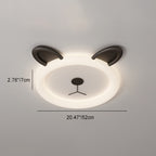 Lumendat Contemporary Creative Cartoon Panda PE Resin LED Kids Flush Mount Ceiling Light For Bedroom Lumendat
