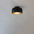 Minimalist Dome Wood Grain Iron 1-Light Semi- Flush Mount Ceiling Lumendat
