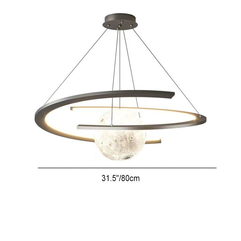 Lumendat Nordic Minimalist Kids Wrought Iron Planet LED Chandelier Lumendat