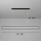 Modern Minimalist Long Frame LED Chandelier BulbSquare
