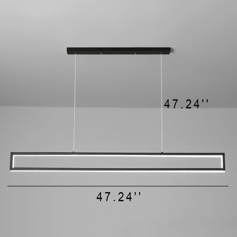 Modern Minimalist Long Frame LED Chandelier BulbSquare