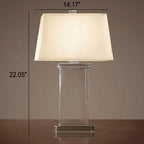 Modern Fabric Lampshade Crystal Base 1-Light Table Lamp Lumendat