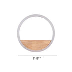 Creative Solid Wood Acrylic Storage Decoration Round LED Wall Sconce Lamp Lumendat