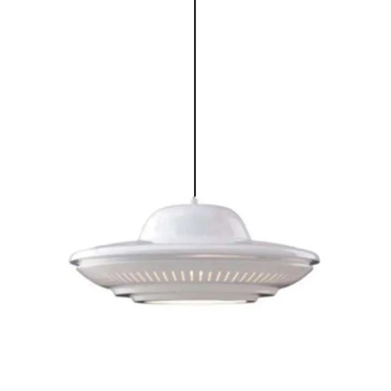 Industrial Vintage Iron Flying Saucer 1-light Pendant Light BulbSquare