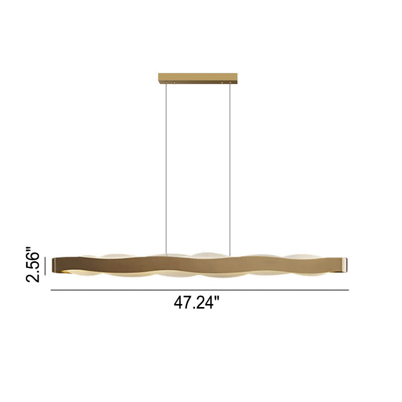 Modern Luxury Stainless Steel Long Bar Acrylic LED Chandelier BulbSquare