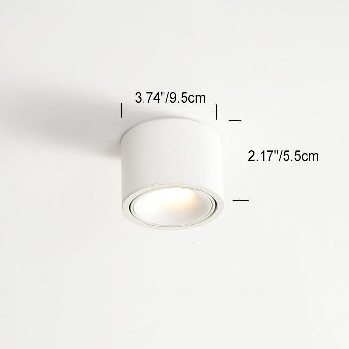 Modern Minimalist Round Spotlight Adjustable LED Flush Mount Ceiling Light BulbSquare