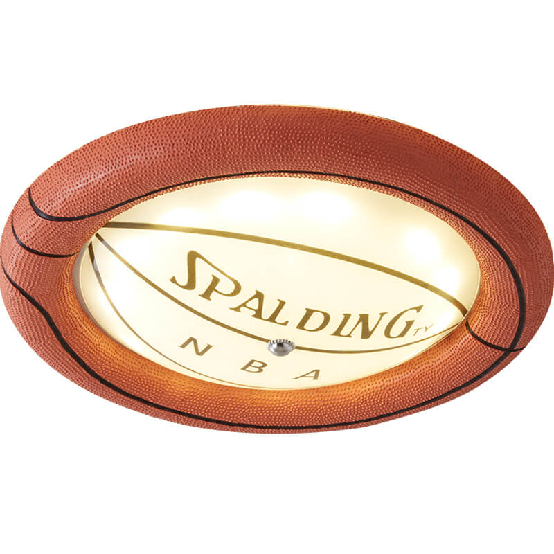 Creative Resin Basketball LED Flush Mount Ceiling Light BulbSquare